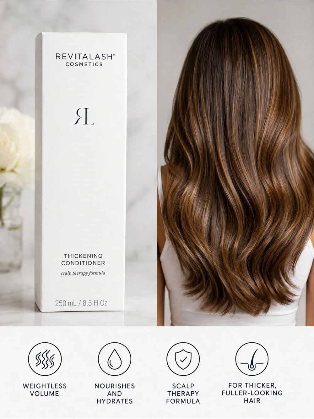 RevitaLash Cosmetics Thickening Conditioner 8.5 oz Scalp Therapy Formula New